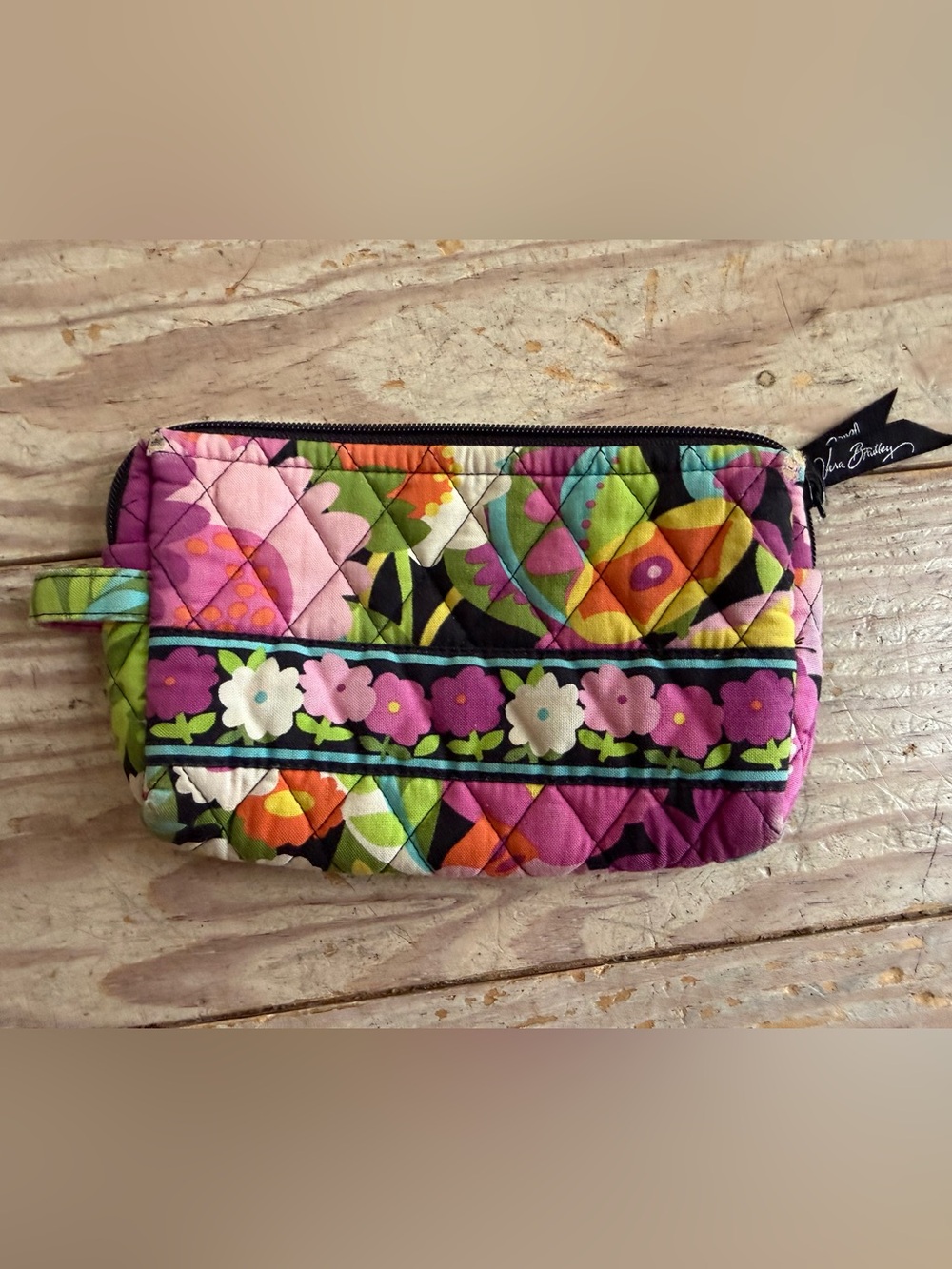 Vera Bradley Quilted Floral Makeup Pouch